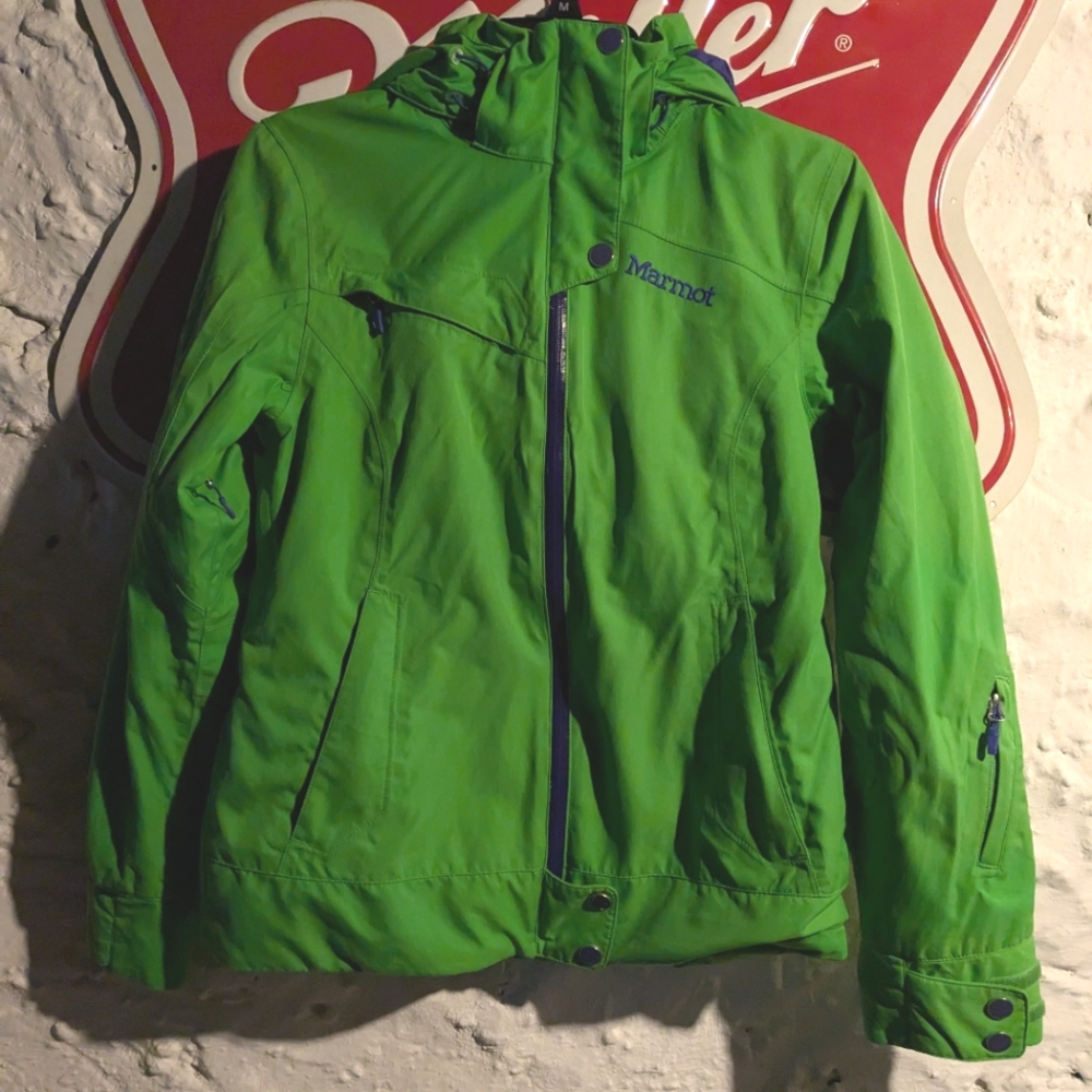 Marmot membrain bright green jacket
